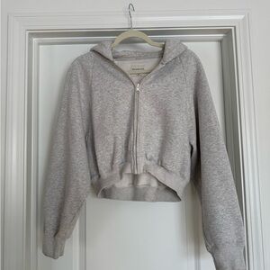 Gray Zip-Up Hoodie